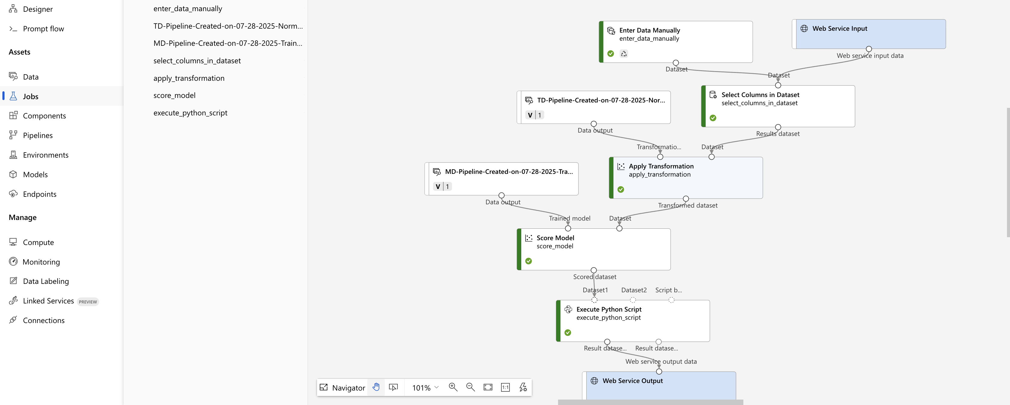 Diabetes classification — Designer flow