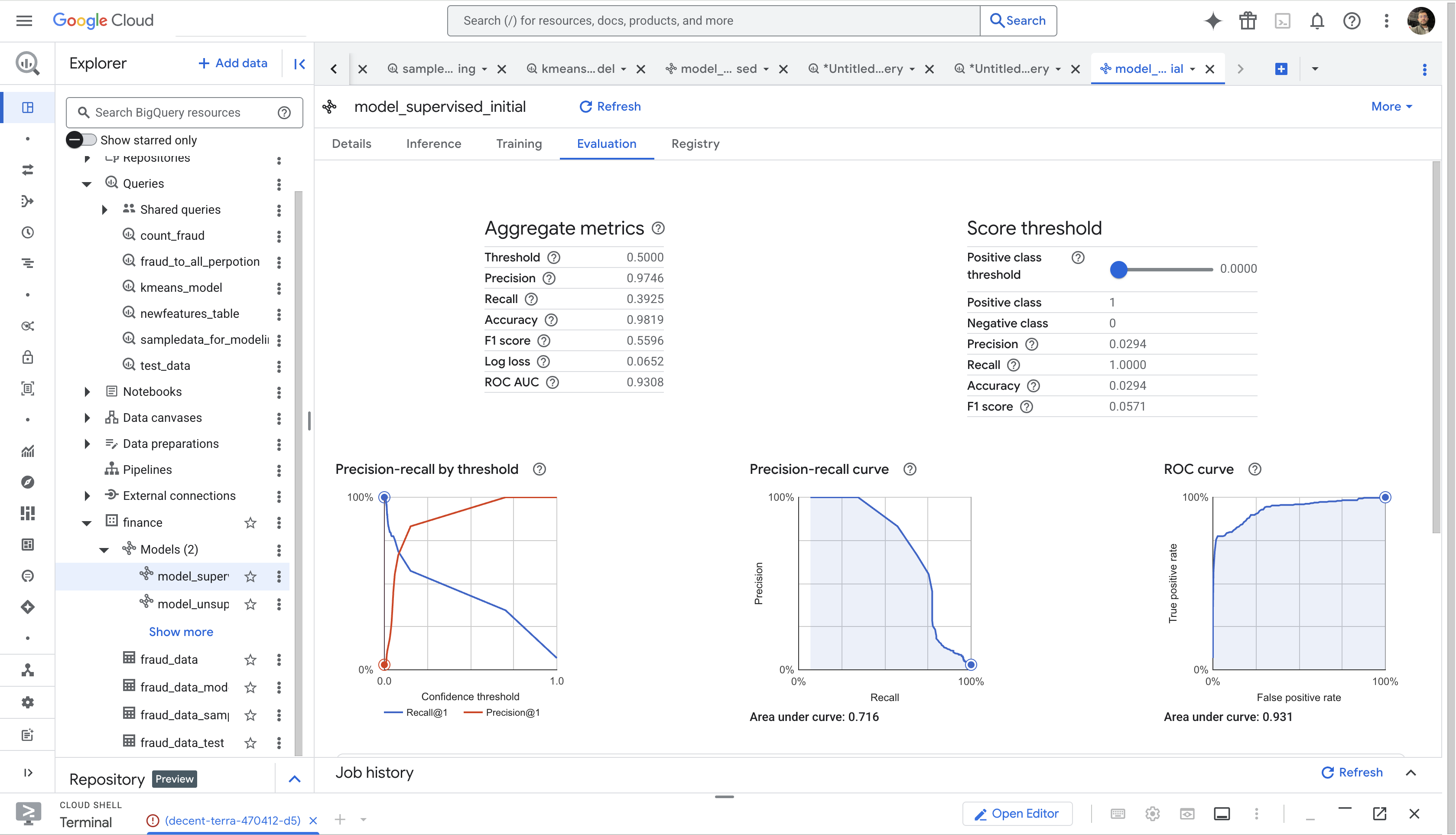 BigQuery ML Model Evaluation